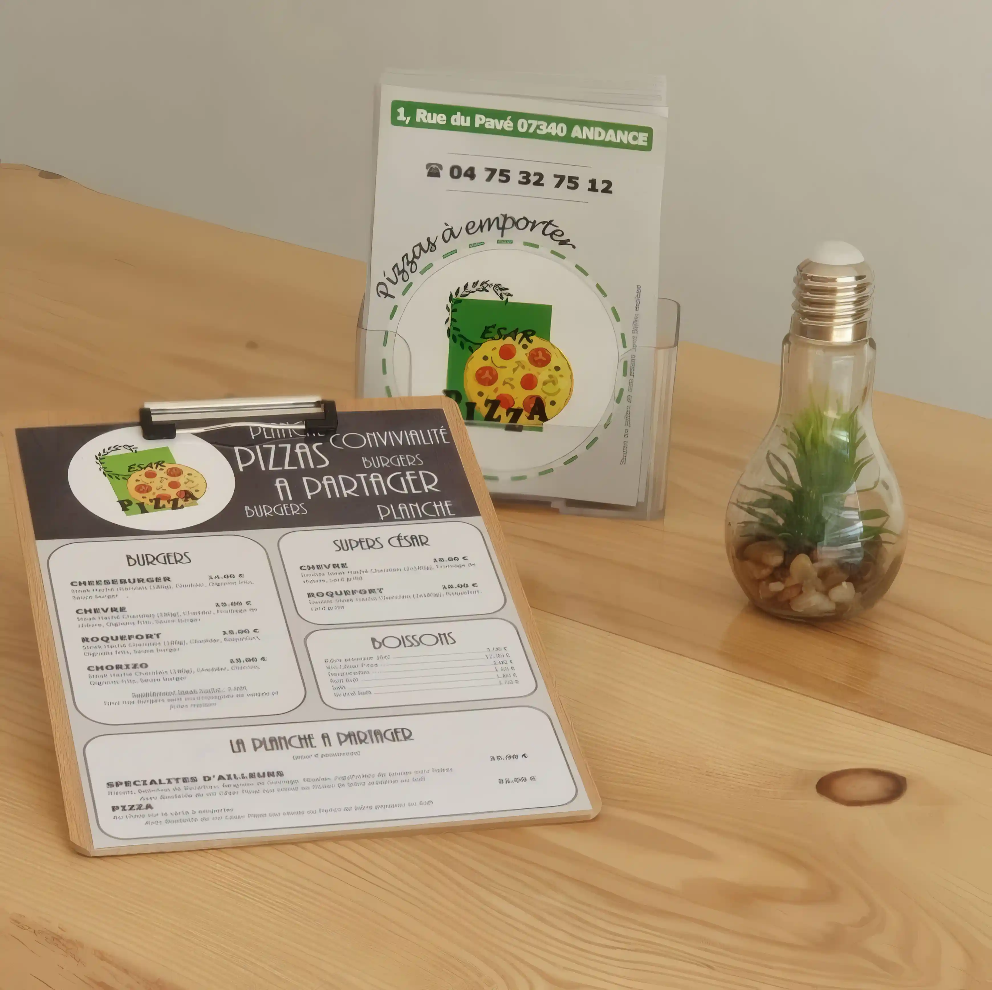 Comptoir et four de César Pizza